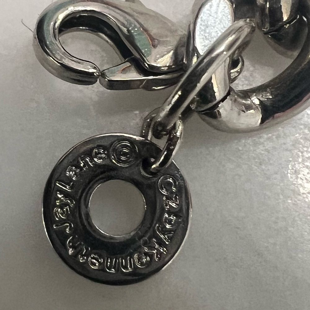 Kenneth Jay Lane Silver Choker Necklace With Crys… - image 4